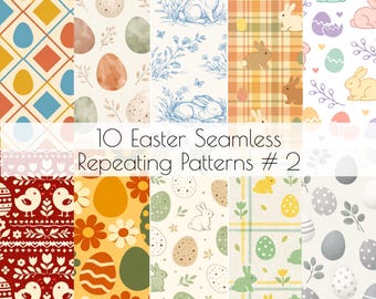 Easter Seamless Repeating Patterns # 2 | various styles