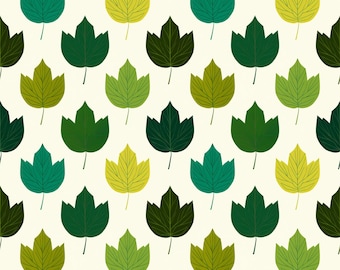 Grönt blad sömlöst mönster digital design