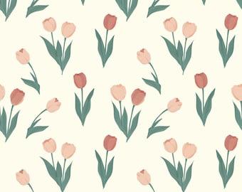 Tulpan blommig sömlös mönster digital design