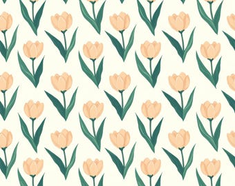 Tulpan blommig sömlös mönster digital design