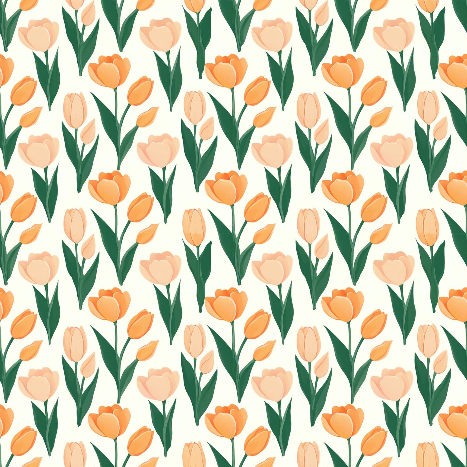 Tulip Floral Seamless Pattern Digital Design - Etsy