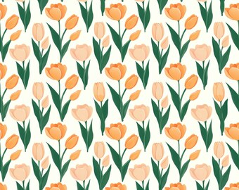 Tulpan blommig sömlös mönster digital design