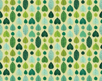 Grönt blad sömlöst mönster digital design