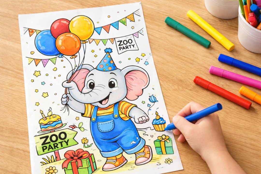 Printable Coloring Book for Kids | 20 Cute Animals Coloring Pages ...