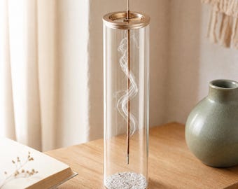 Glass Incense Stick Holder – Ash Catcher Burner for Yoga Meditation Room Decor