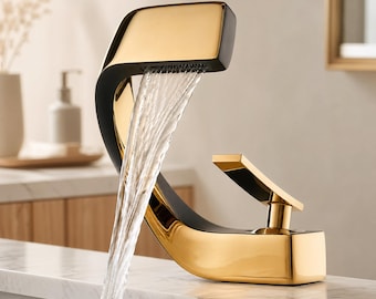 Basin Faucet Deck Mounted – Single Hole Hot Cold Brass Mixer Tap for Bathroom Sink