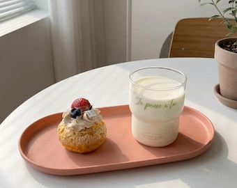 Bandeja para postres y pasteles: bandeja minimalista para servir postres, mesas de centro y decoración.