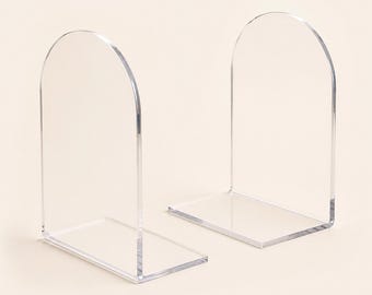 Przezroczyste akrylowe podpórki do książek – organizer na książki Arch Design do biurka, półki i biura domowego