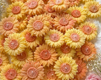 Luxury Scented Floral Candle Set, Handmade Daisy Candles, Gift Box, Home Decor