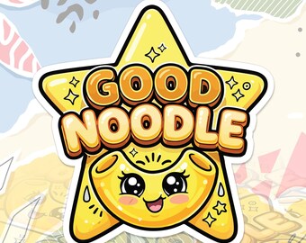 Good Noodle Sticker Gold Star Meme Cute Achievement Reward Positive Aesthetic Decal For Water Bottle, Laptop
