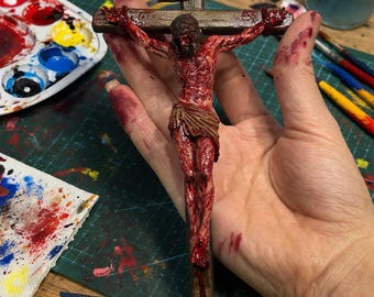 Jesus Crucifix Passion of Christ Realistic Neck Cross