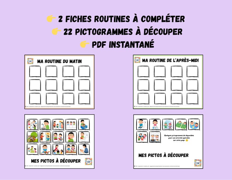 Printable Daily Routine for Children | Morning & Afternoon Routine With ...