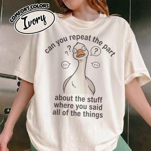 Camiseta divertida de ganso, camiseta con humor sobre la confusión mental por TDAH, camiseta de algodón sarcástica con la que te identificarás imagen 15