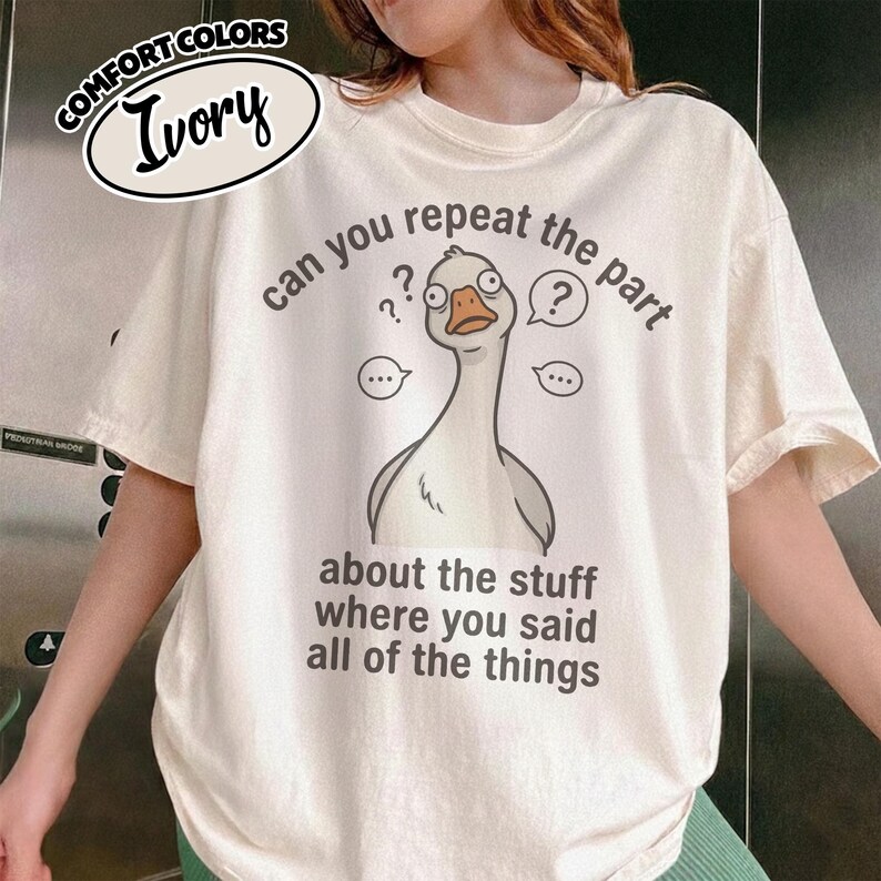 Camiseta divertida de ganso, camiseta con humor sobre la confusión mental por TDAH, camiseta de algodón sarcástica con la que te identificarás imagen 15