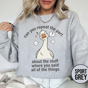 Camiseta divertida de ganso, camiseta con humor sobre la confusión mental por TDAH, camiseta de algodón sarcástica con la que te identificarás imagen 2