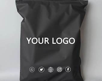 Custom Logo Black Poly Zipper Bags, Clothing Packaging, Shipping Mailers