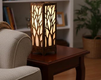 Monstera Leaf Wooden Table Lamp SVG | Laser Cut Cnc Dxf Pdf Cdr File