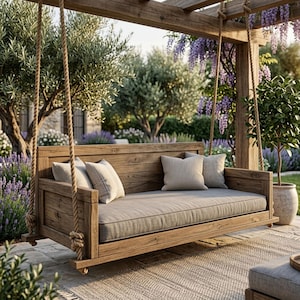 Outdoor lounge hanging bed DIY plan