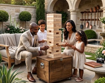 Progetto di falegnameria per torre gigante, gioco all'aperto, progetto in compensato, custodia con ruote (download PDF)