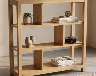 Progetti per librerie fai da te / Scaffale in legno moderno e minimalista (download PDF)