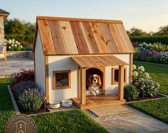 Moderna hundkojesplaner, verandadesign med bräd- och läktträ (PDF-nedladdning)