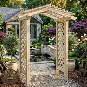 DIY Garden Arbor Trellis Plans, Wedding Arch Blueprint, (PDF PLAN)