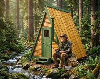 Progetti moderni per baite a forma di A / Planimetrie per case minuscole, rifugio per le vacanze (Download PDF)