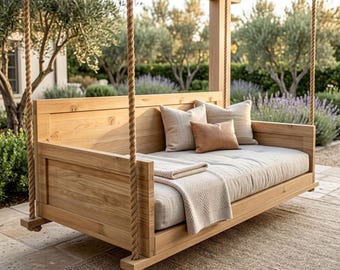 Hanging Bed Woodworking Plan, Southern Style Porch Swing Daybed Furniture