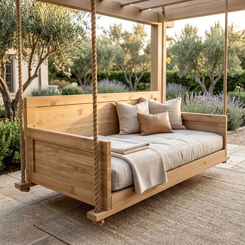 Southern style hanging day bed outdoor furniture