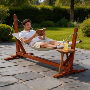 Backyard Hammock Stand Wooden Furniture Build Plan