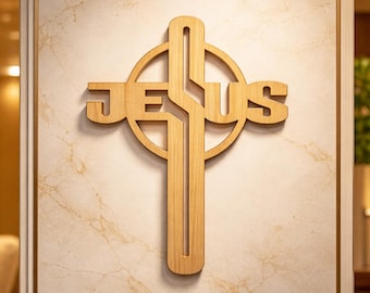 Croce di Gesù SVG DXF / File di taglio al plasma e Cricut religioso cristiano