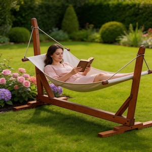 DIY Garden Hammock Stand Woodworking Project Plan