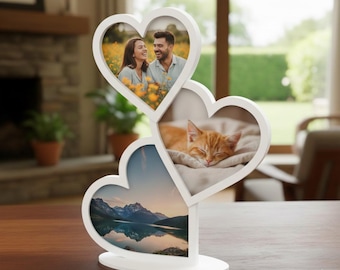 Heart Shape Photo Frame Cdr,Dxf,Svg - Wooden Family Tree Laser Cut Wall Decor