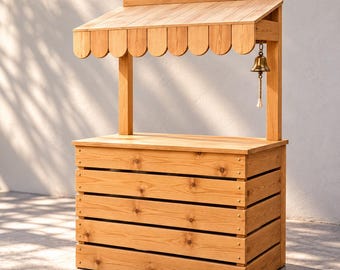 Kids Ice Cream Stand Woodworking Plans, DIY Wooden Market Stand, Pretend Play Shop PDF