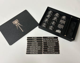 Tokenset compatibel met age of sigmar met verschuifbare veilige doos.