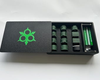 Nurgle compatible Tokens Set with Secure Box, Age of Sigmar Tokens.
