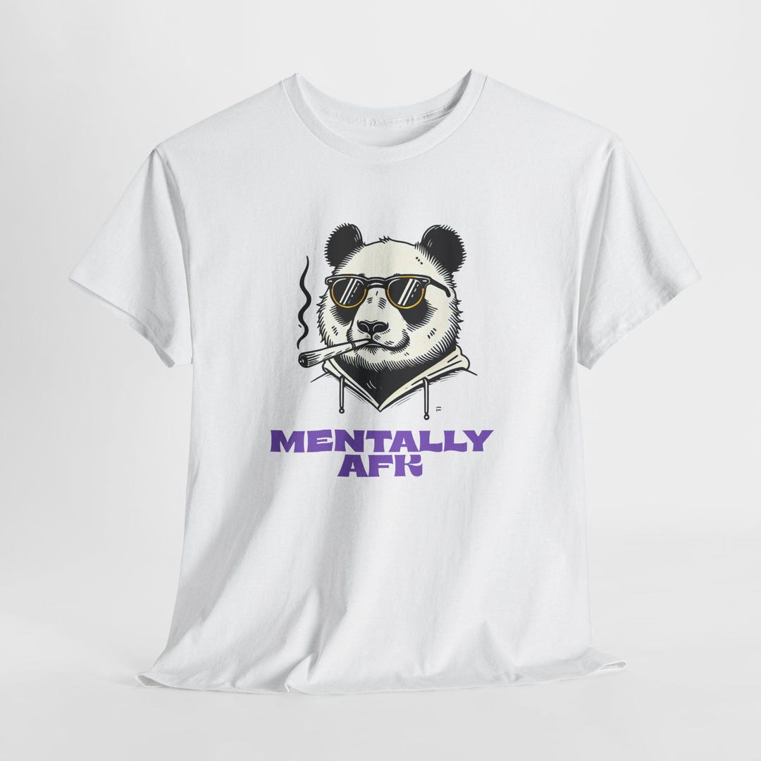 Panda With Sunglasses Mentally AFK Tee Unisex| Relaxed Panda Graphic ...