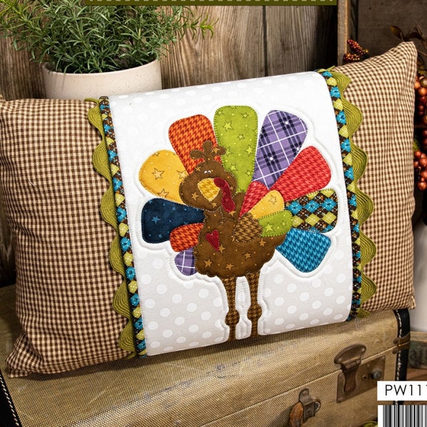 Gobble Gobble Pillow Wrap & Cover Kit, The Whole Country Caboodle, Leanne Anderson, StartingStitches, READ DESCRIPTION, Thanksgiving, Turkey