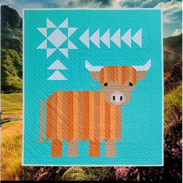 Cattle Call - A Highland Coo Quilt Pattern, Art East Quilting Co., StartingStitches, Quilting, Farm, Livestock, Scottish Cow, w/wo Horns
