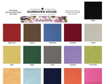 CLEARANCE - Dunroven House Plain Weave Dish Towels, Tea Towels, Embroidery Blanks, Applique, 100% Cotton, Kitchen, Bath, While Supplies Last