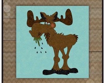 Moose Precut Fused Applique, The Whole Country Caboodle, Pre-Moose, Leanne Anderson, StartingStitches, Applique Kit, Wildlife