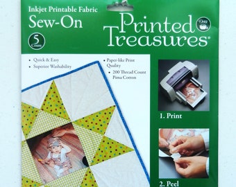 Printed Treasures Inkjet Printable Fabric Sew-On - Dritz