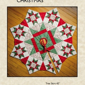 The Night Before Christmas Tree Skirt Pattern, The Quilt Branch, #QB166, StartingStitches, Six Halves Make a Whole Pattern, Christmas Decor