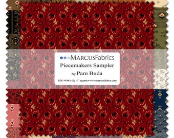 Piecemakers Sampler Layer Cake, Marcus Fabrics, Pam Buda, StartingStitches, 10" squares, 100% Cotton, Quilting, Precuts, SEE PICS