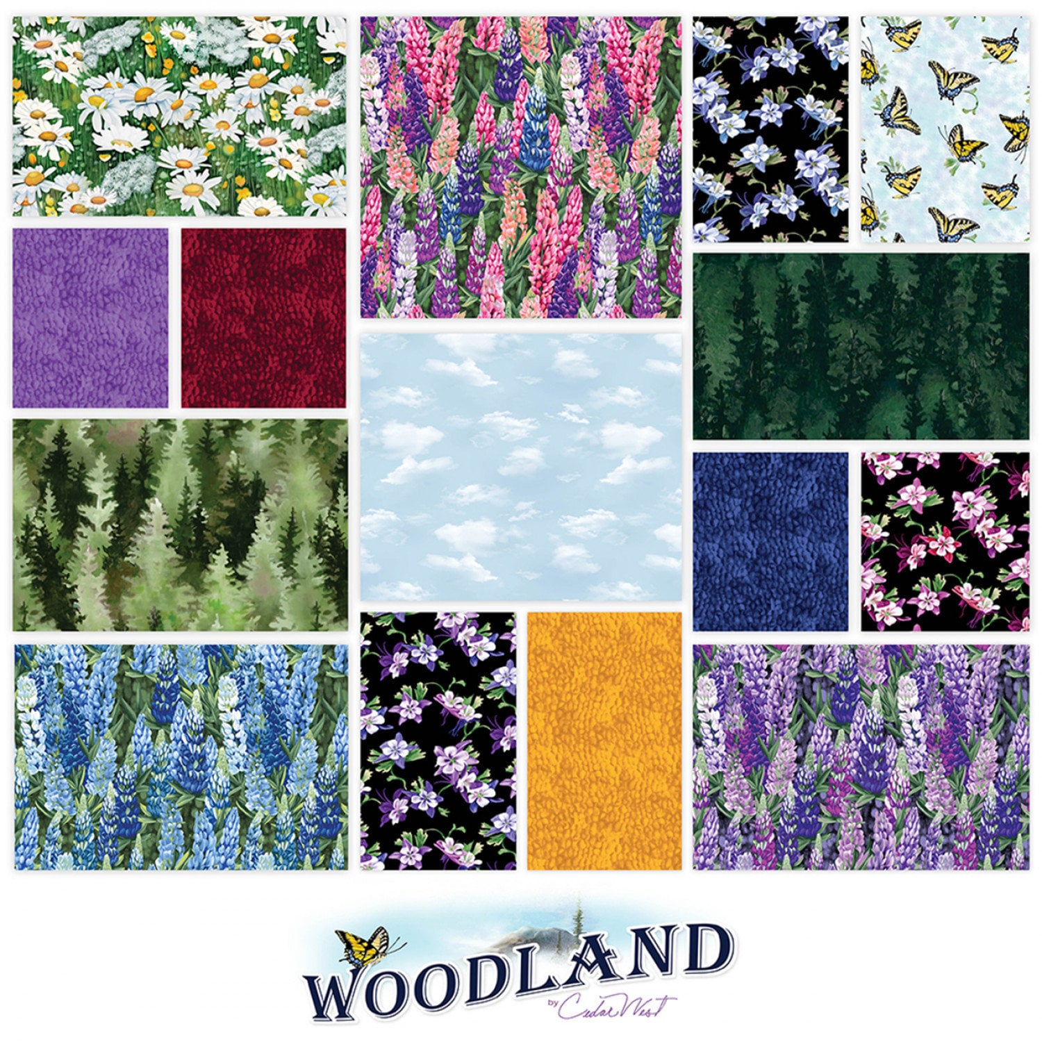 Woodland Jelly Roll, Clothworks, Cedar West, StartingStitches, 2.5" fabric strips, 100% Cotton, Quilting, Precuts
