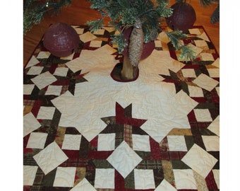 Country Christmas Tree Skirt Pattern, Creek Side Stitches, #279, Sewing, Quilting, Christmas Decor, Square Tree Skirt, Layer Cake Pattern