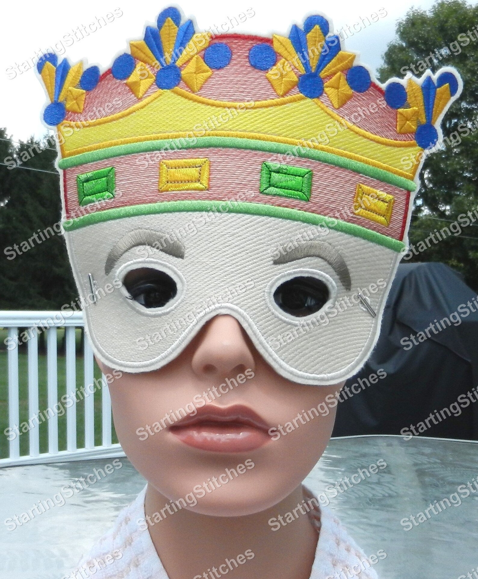 King Embroidered Face Mask Available in 3 Sizes Fun Mask Etsy