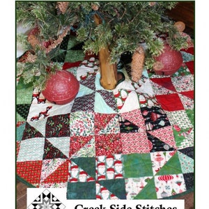 Old Fashion Christmas Tree Skirt & Stocking Pattern, Creek Side Stitches, #317, StartingStitches, Christmas Decor, Layer Cake Pattern