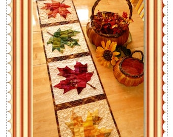 Patchwork Maple Leaf Table Runner Pattern, Shabby Fabrics, #SF48632, Jennifer Bosworth, StartingStitches, Sewing, Quilting, Autumn