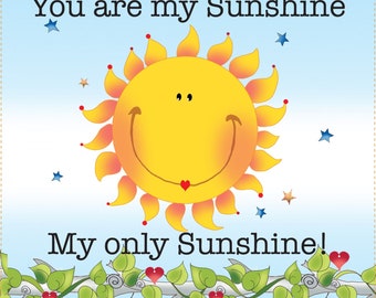 You Are My Sunshine Fabric You Are My Sunshine // Blue by